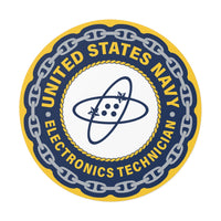 Navy Electronics Technician (ET) Round Vinyl Stickers