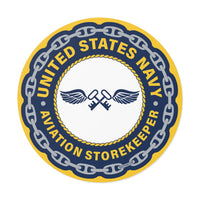 Navy Aviation Storekeeper (AK) Round Vinyl Stickers