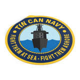 Tin Can Navy - FTAS - FTA Round Vinyl Stickers