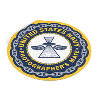 Navy Photographers Mate (PH) Round Vinyl Stickers