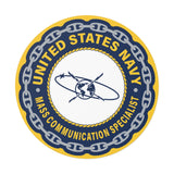 Navy Mass Communication Specialist (MC) Round Vinyl Stickers