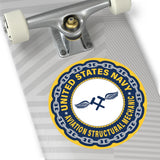 Navy Aviation Structural Mechanic (AM) Round Vinyl Stickers
