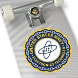 Navy Electronics Technician (ET) Round Vinyl Stickers