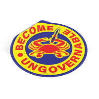 Become Ungovernable Maryland Crab Round Vinyl Stickers