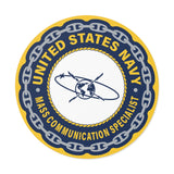 Navy Mass Communication Specialist (MC) Round Vinyl Stickers