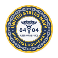 Navy Hospital Corpsman Fleet Marine Force (HM) (FMF)  Round Vinyl Stickers
