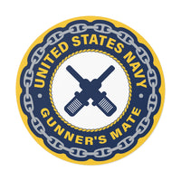 Navy Gunner's Mate (GM) Round Vinyl Stickers