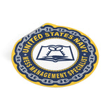 Navy Mess Management Specialist (MS) Round Vinyl Stickers