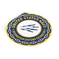 Navy Information Systems Technician (IT) Round Vinyl Stickers