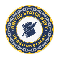 Navy Personnelman (PN) Round Vinyl Stickers