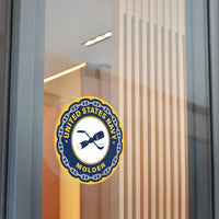 Navy Molder (ML) Round Vinyl Stickers