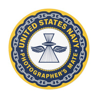 Navy Photographers Mate (PH) Round Vinyl Stickers