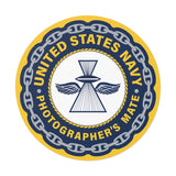 Navy Photographers Mate (PH) Round Vinyl Stickers