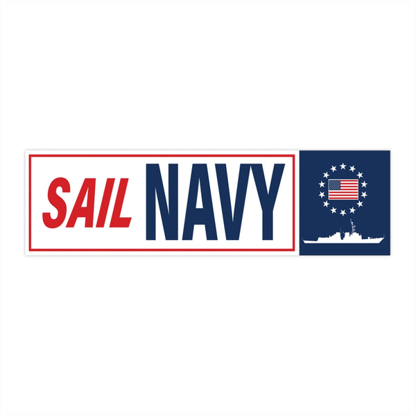 Sail Navy Bumper Stickers