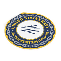 Navy Information Systems Technician (IT) Round Vinyl Stickers