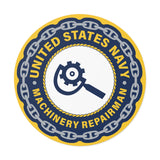 Navy Machinery Repairman (MR) Round Vinyl Stickers