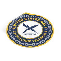Navy Cryptologic Technician (CTI) Round Vinyl Stickers