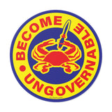 Become Ungovernable Maryland Crab Round Vinyl Stickers