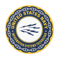 Navy Information Systems Technician (IT) Round Vinyl Stickers