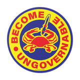 Become Ungovernable Maryland Crab Round Vinyl Stickers