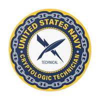 Navy Cryptologic Technician (CTT) Round Vinyl Stickers
