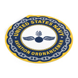 Navy Aviation Ordnanceman (AO) Round Vinyl Stickers