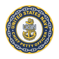Navy Chief Petty Officer (CPO) Round Vinyl Stickers