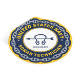 Sonar Technician Subsurface (STS) Round Vinyl Stickers