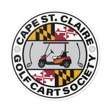 Cape St. Claire Goft Cart Society ALT Round Vinyl Stickers