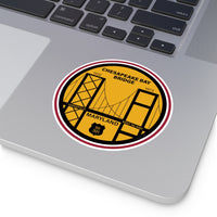 Chesapeake Bay Bridge Round Vinyl Stickers