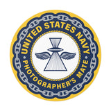 Navy Photographers Mate (PH) Round Vinyl Stickers