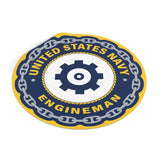Navy Engineman (EN) Round Vinyl Stickers