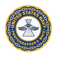 Navy Photographers Mate (PH) Round Vinyl Stickers