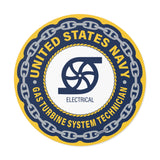 Navy Gas Turbine System Technician Electrical (GSE) Round Vinyl Stickers