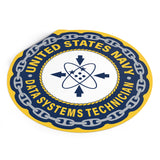 Navy Data Systems Technician (DS) Round Vinyl Stickers