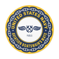 Navy Aviation Boatswain's Mate (ABF) Round Vinyl Stickers