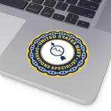 Navy Operations Specialist (OS) Round Vinyl Stickers