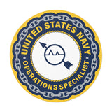 Navy Operations Specialist (OS) Round Vinyl Stickers