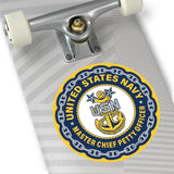 Navy Master Chief Petty Officer (MCPO) Round Vinyl Stickers