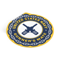 Navy Gunner's Mate (GM) Round Vinyl Stickers