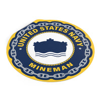 Navy Mineman (MN) Round Vinyl Stickers