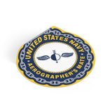 Navy Aerographer's Mate (AG) Round Vinyl Stickers