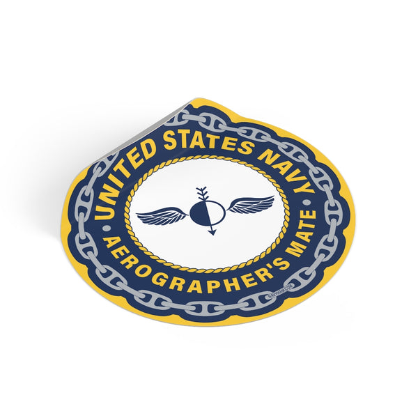 Navy Aviation AG Aerographers Mate Vinyl Decal - 3x4 Inch USN Licensed Sticker