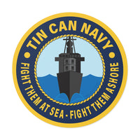 Tin Can Navy - FTAS - FTA Round Vinyl Stickers