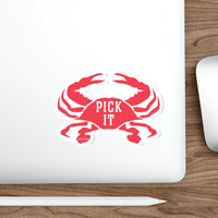 Pick It Crab Diecut Sticker