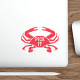 Pick It Crab Diecut Sticker