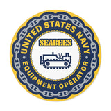 Navy Equipment Operator (EO) Round Vinyl Stickers