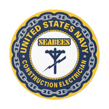 Navy Construction Electrician (CE) Round Vinyl Stickers