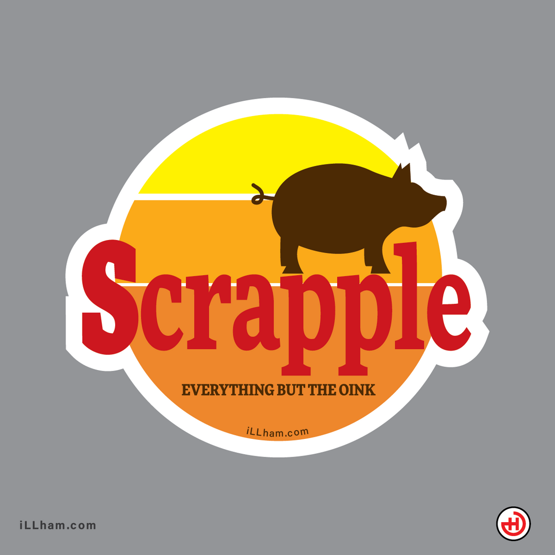 Scrapple Wawa Sun Stickers Ham's Designs