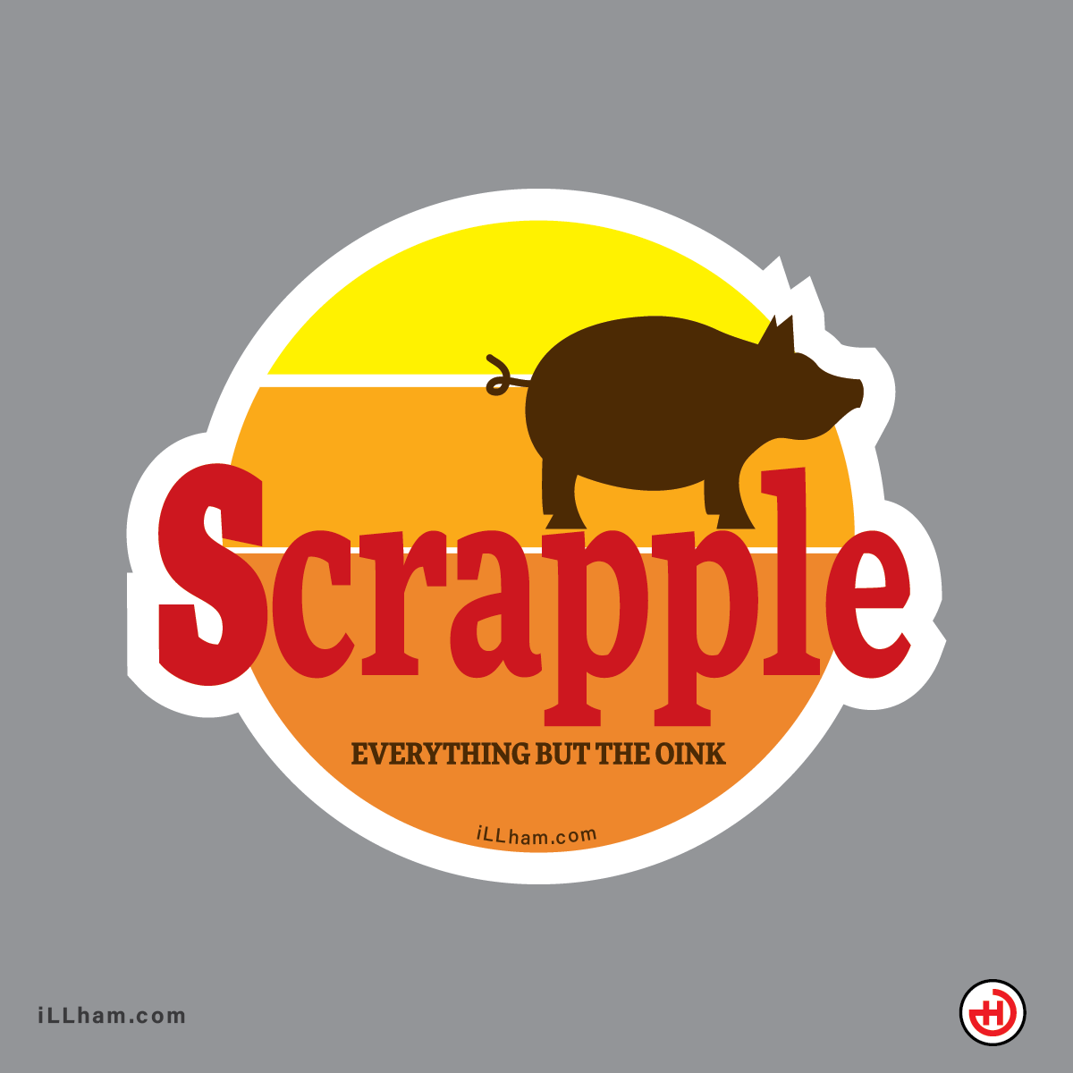 Scrapple Wawa Sun Stickers – Ham's Designs